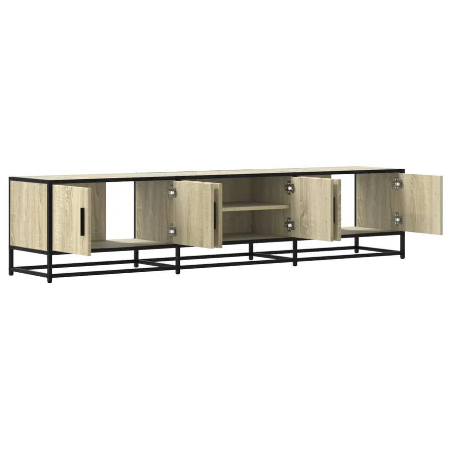 Meuble TV chêne sonoma 180x35x41 cm bois d'ingénierie - 7