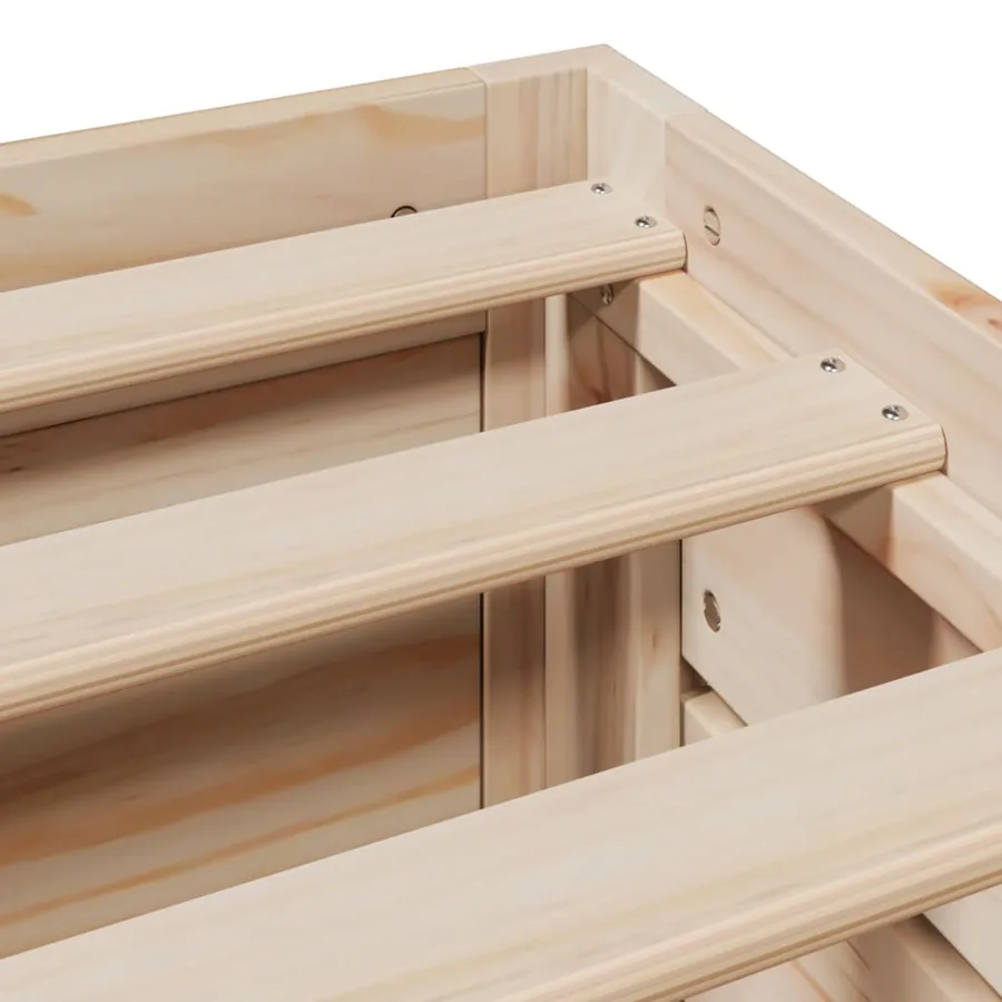 Cadre de lit sans matelas avec tiroirs 75x190 cm bois de pin - 11