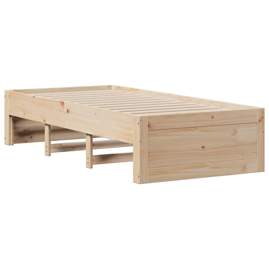 Cadre de lit sans matelas avec tiroirs 75x190 cm bois de pin - 7
