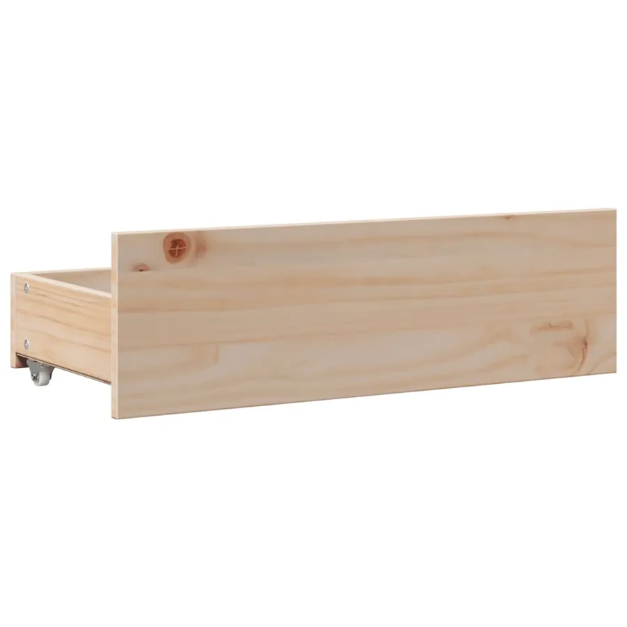 Cadre de lit sans matelas avec tiroirs 75x190 cm bois de pin - 8