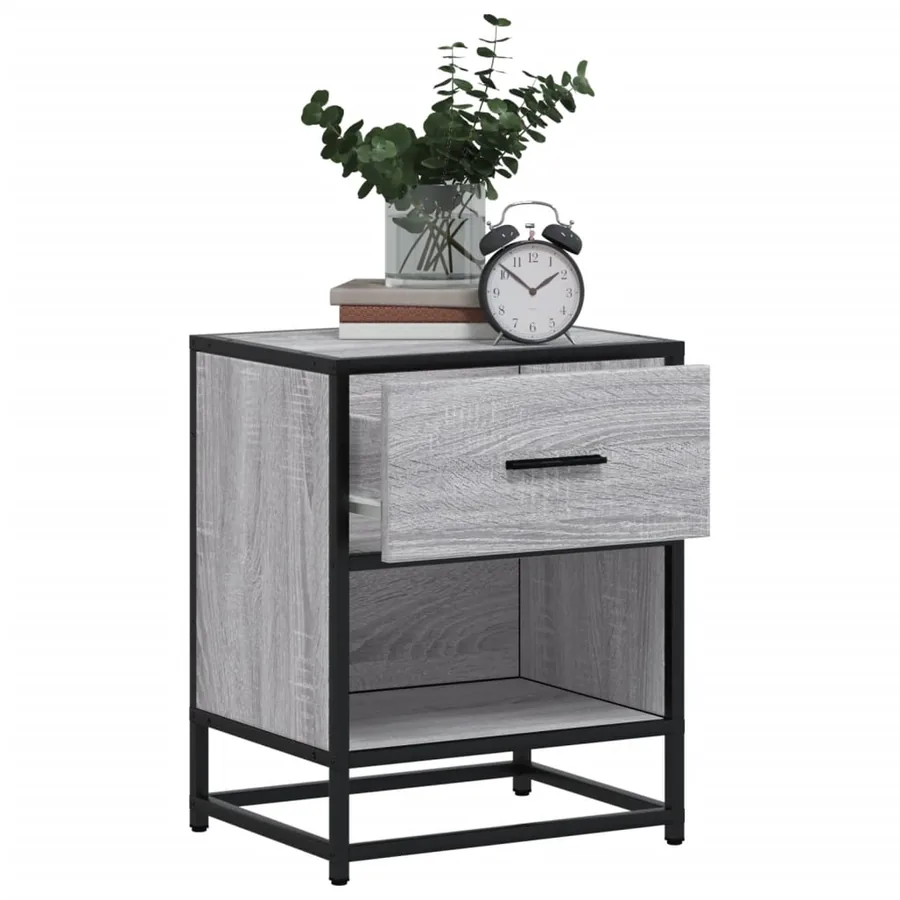 Tables de chevet 2 pcs sonoma gris 40x31x50 cm bois ingénierie - 4