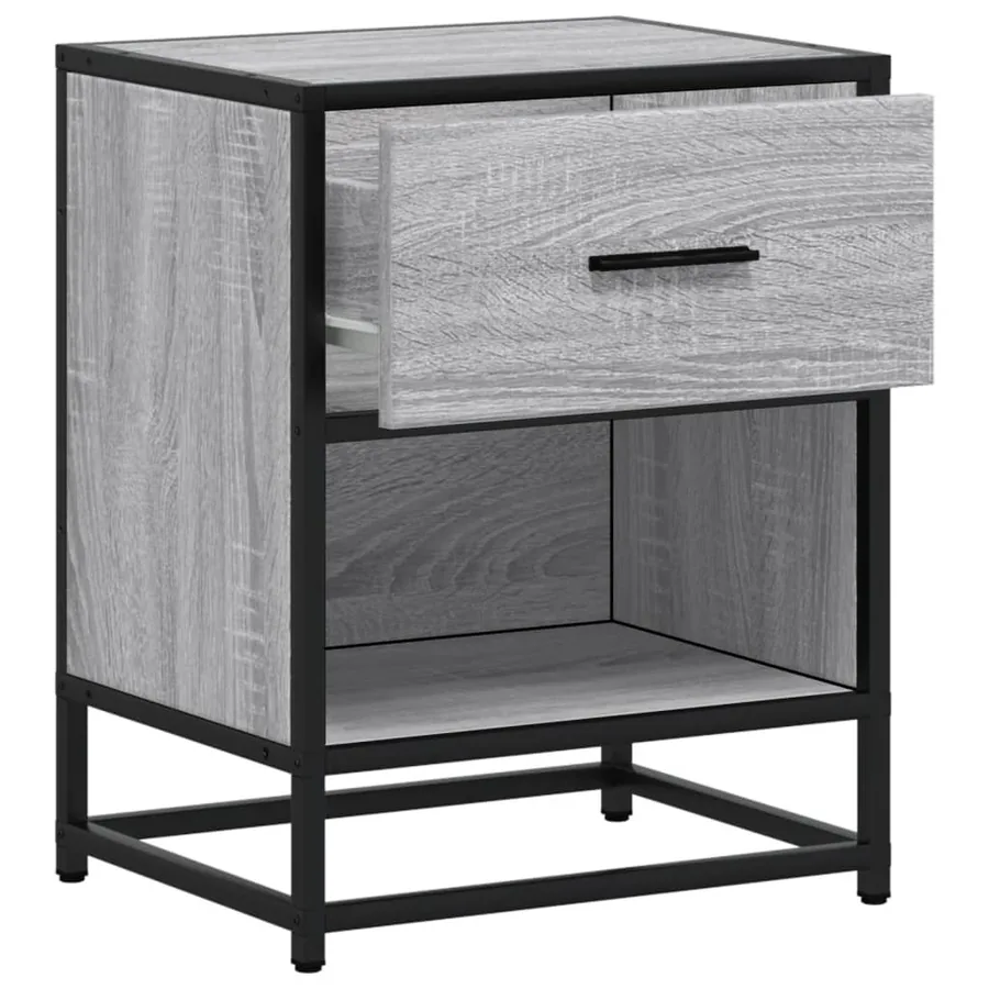 Tables de chevet 2 pcs sonoma gris 40x31x50 cm bois ingénierie - 9