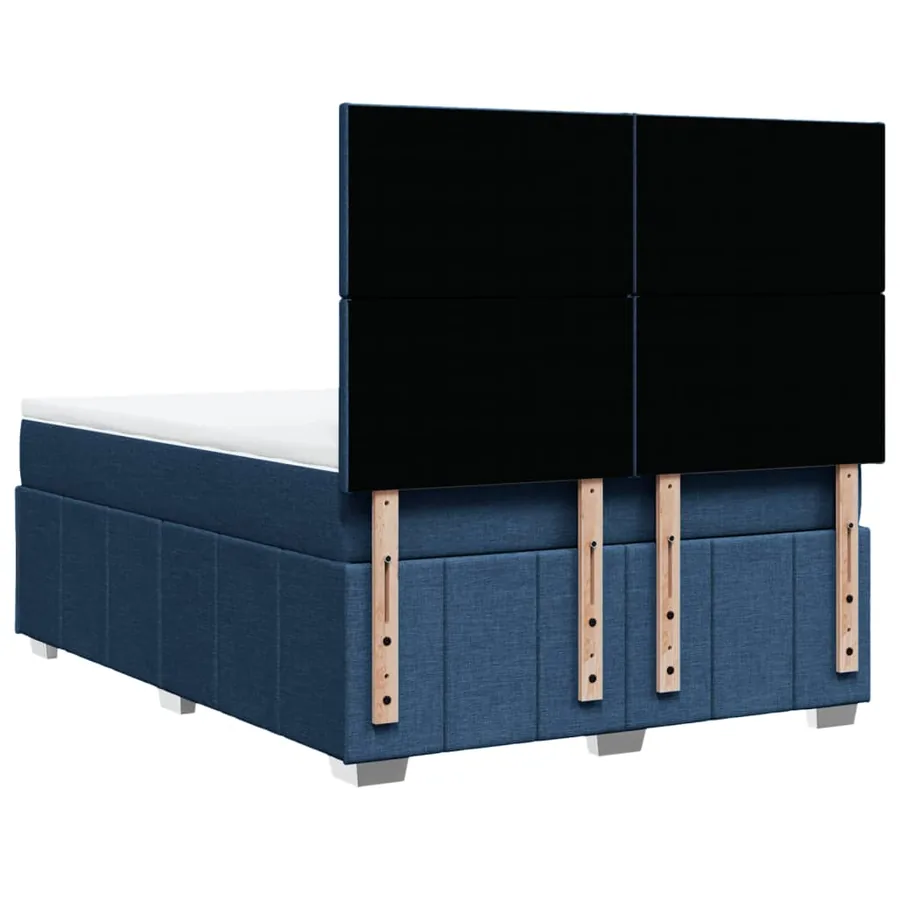 Sommier à lattes de lit avec matelas Bleu 160x200 cm Tissu - 6