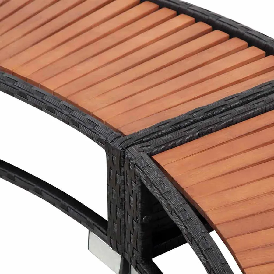Hot tub surround black poly rattan - 8