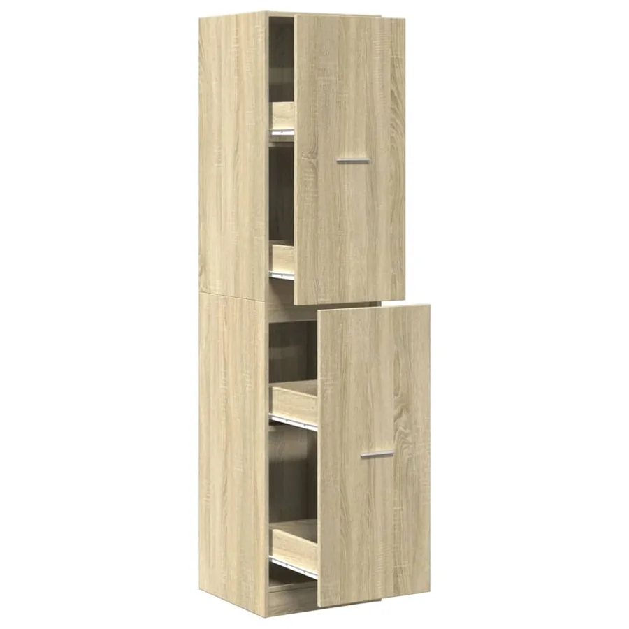 Armoire d'apothicaire chêne sonoma bois d'ingénierie - 2