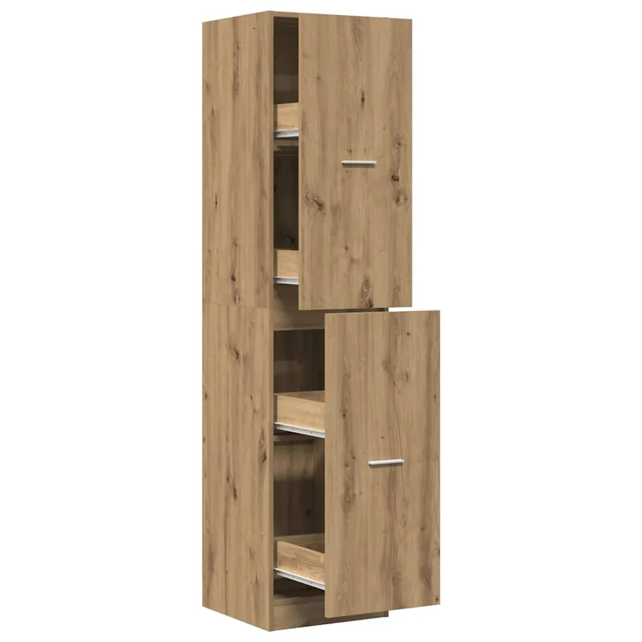Armoire d'apothicaire chêne artisanal bois d'ingénierie - 2