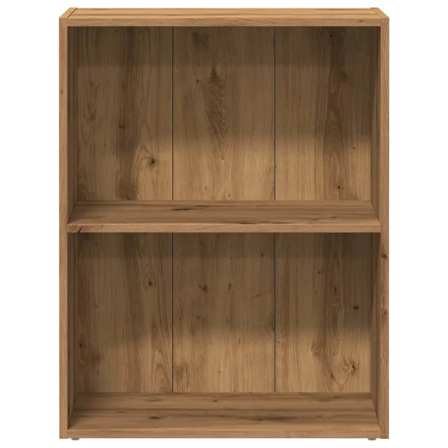 Bibliothèque chêne artisanal 60x30x77 cm bois d'ingénierie - 4