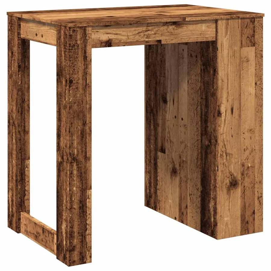 Table de bar vieux bois 102x70x103,5 cm bois d'ingénierie - 7