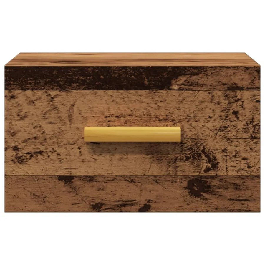 Tables de chevet murales 2 pcs vieux bois 35x35x20 cm - 4