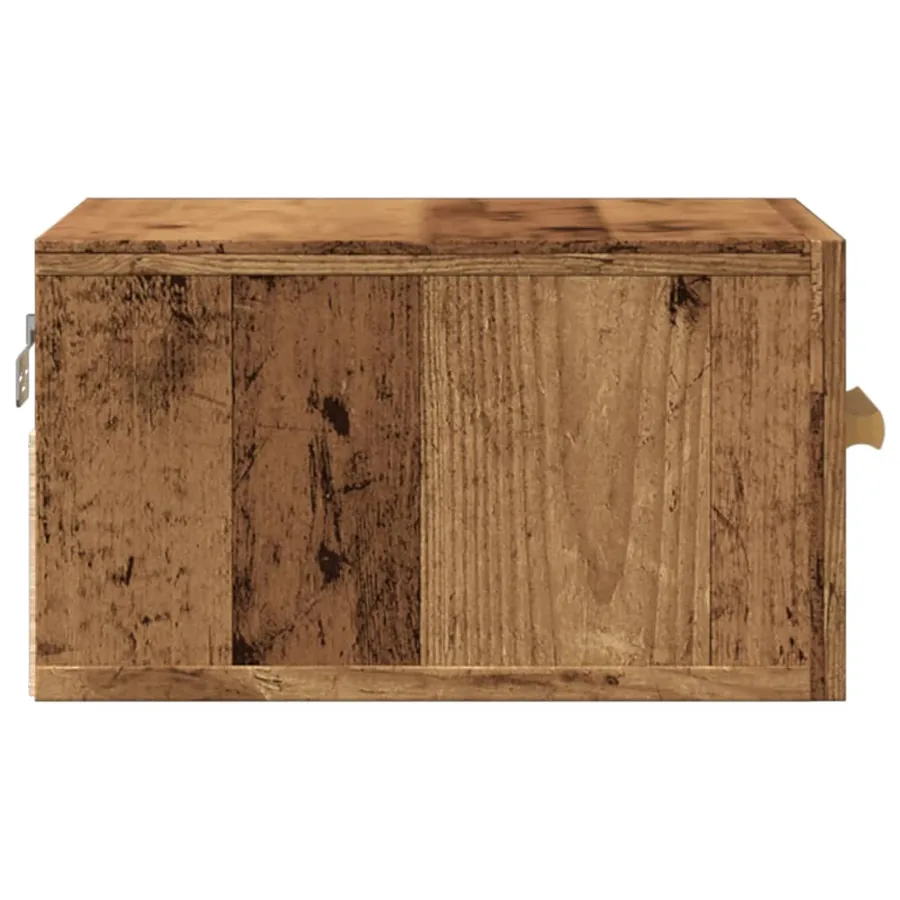 Tables de chevet murales 2 pcs vieux bois 35x35x20 cm - 7
