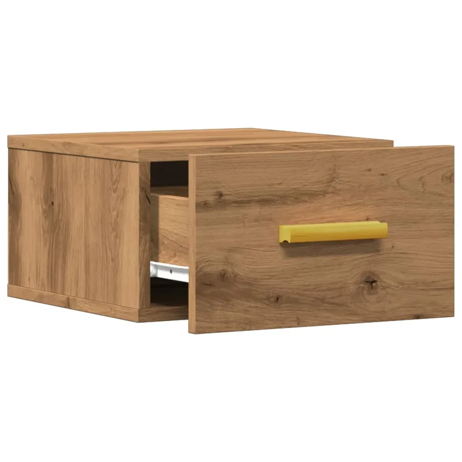 Tables de chevet murales 2 pcs chêne artisanal 35x35x20 cm - 5