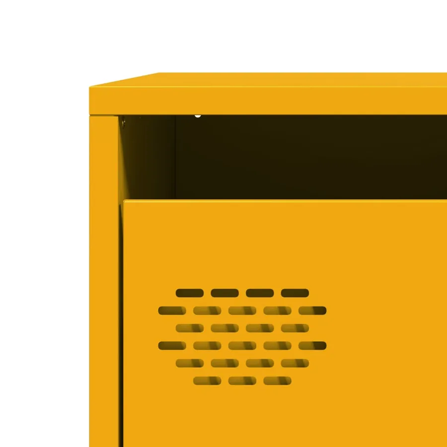 Buffet jaune moutarde 101,5x39x73,5 cm acier laminé à froid - 10