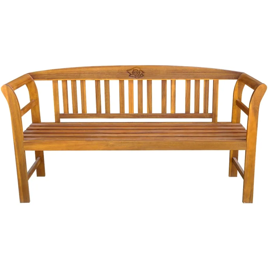 Banc de jardin 157 cm Bois d'acacia solide - 2