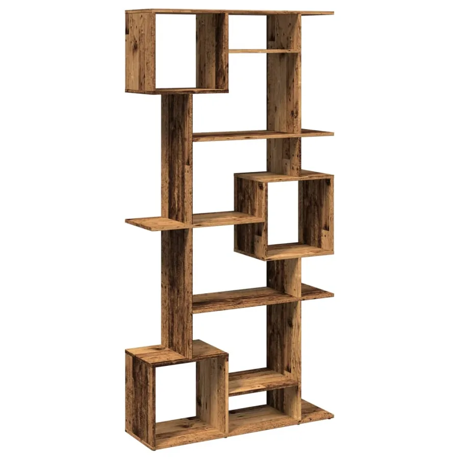 Bibliothèque chêne fumé 92x29x188 cm bois d'ingénierie - 7