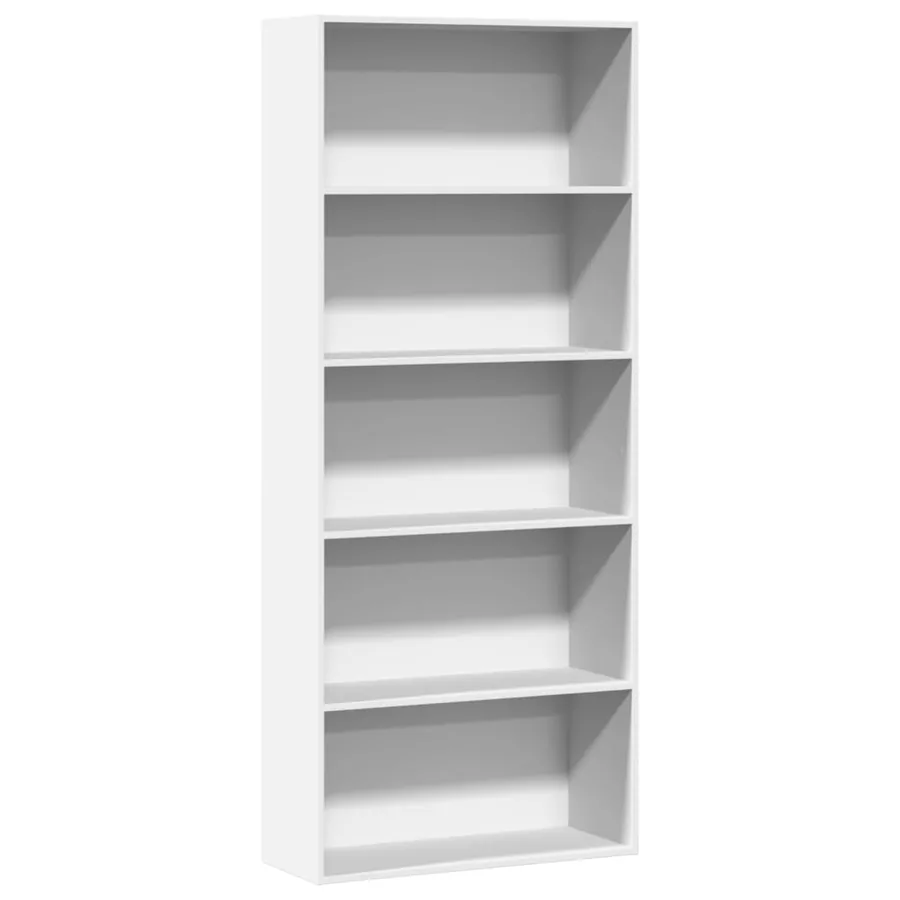 Bibliothèque blanc 80x30x189 cm bois d'ingénierie - 2