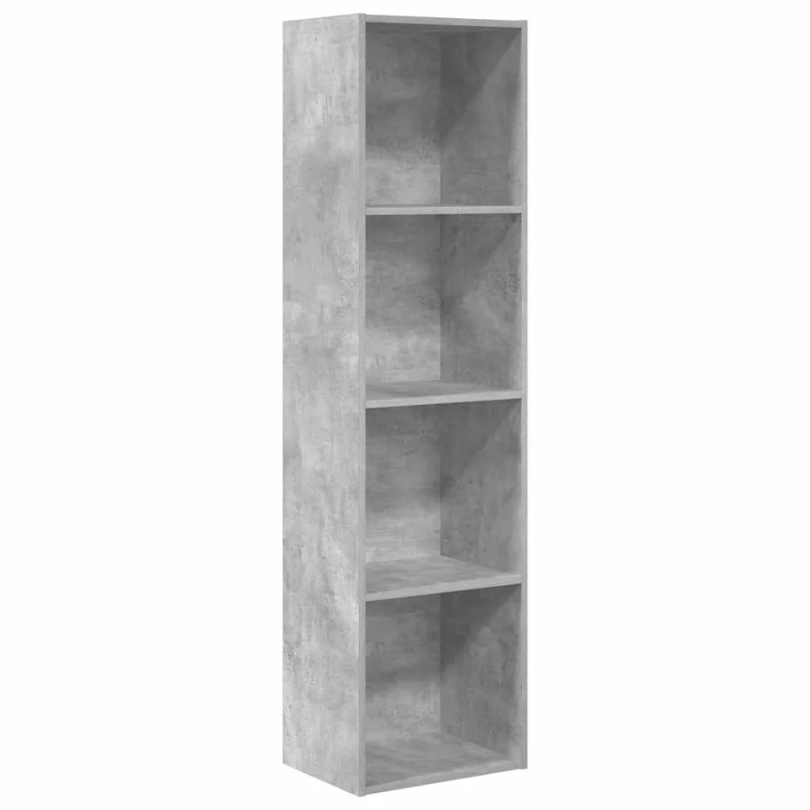 Bibliothèque gris béton 40x30x152 cm bois d'ingénierie - 2