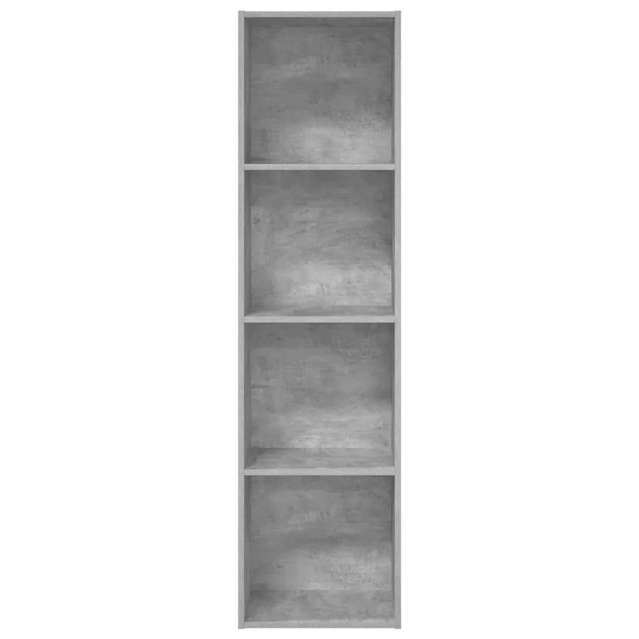 Bibliothèque gris béton 40x30x152 cm bois d'ingénierie - 4