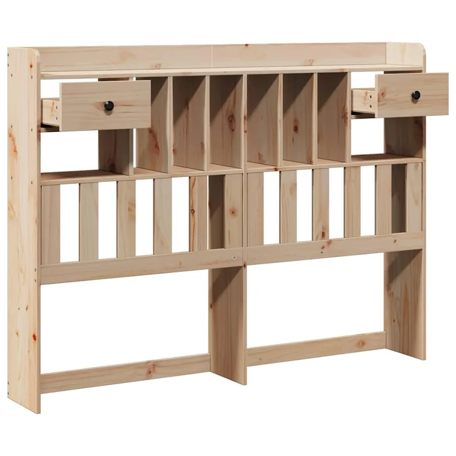 Tête de lit avec rangement 140 cm bois massif de pin - 4