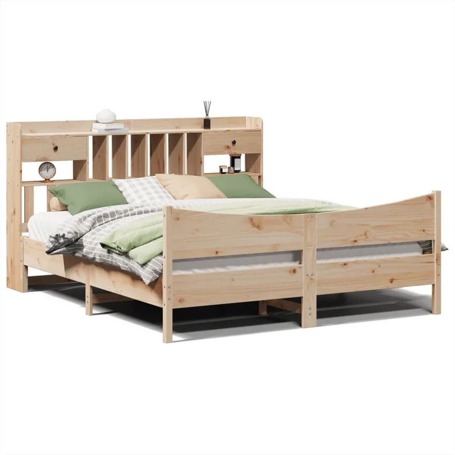 Cadre de lit sans matelas 180x200 cm bois massif de pin - 2