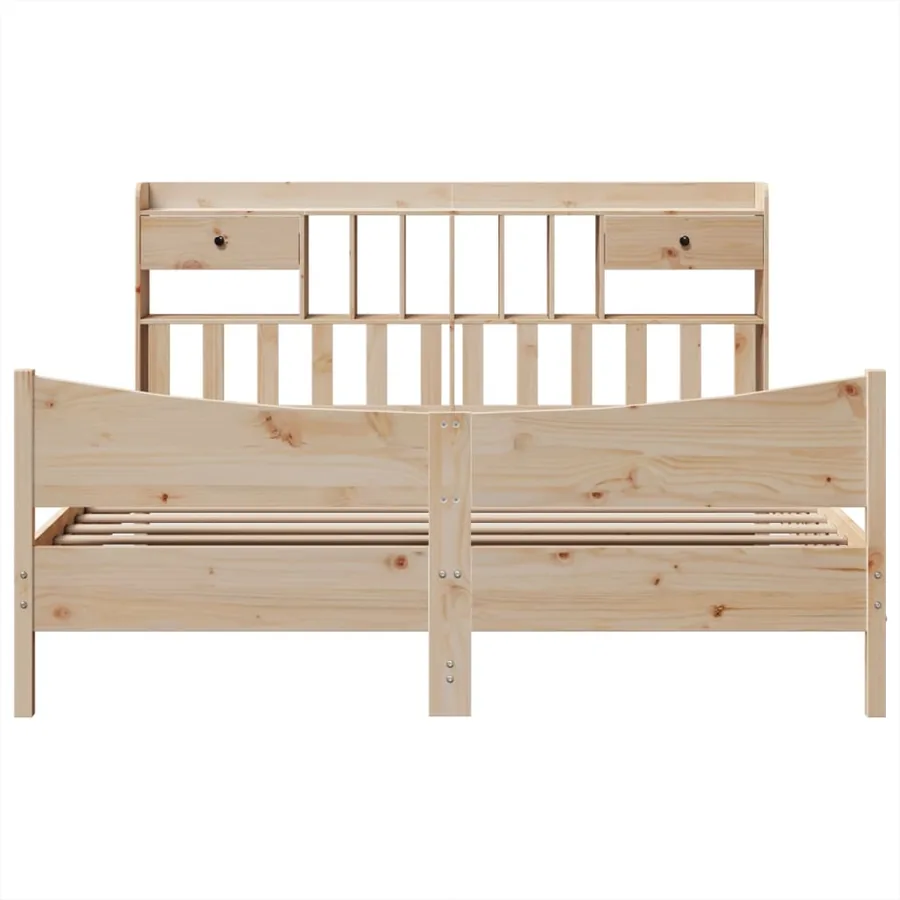 Cadre de lit sans matelas 180x200 cm bois massif de pin - 4