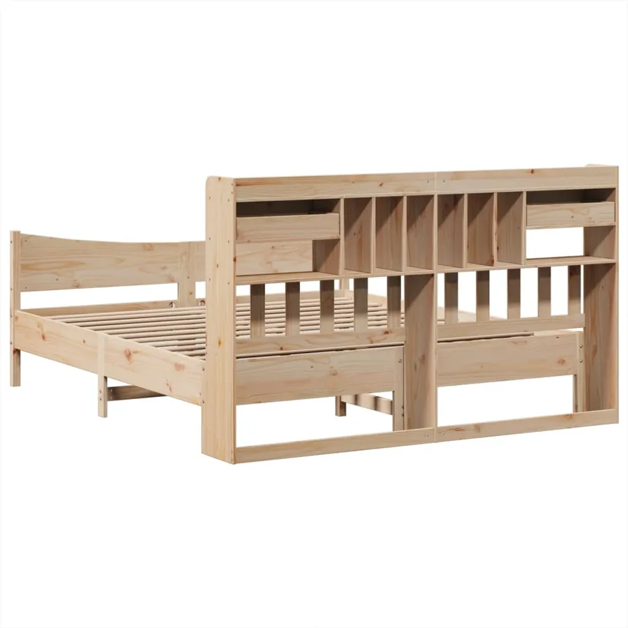 Cadre de lit sans matelas 180x200 cm bois massif de pin - 8