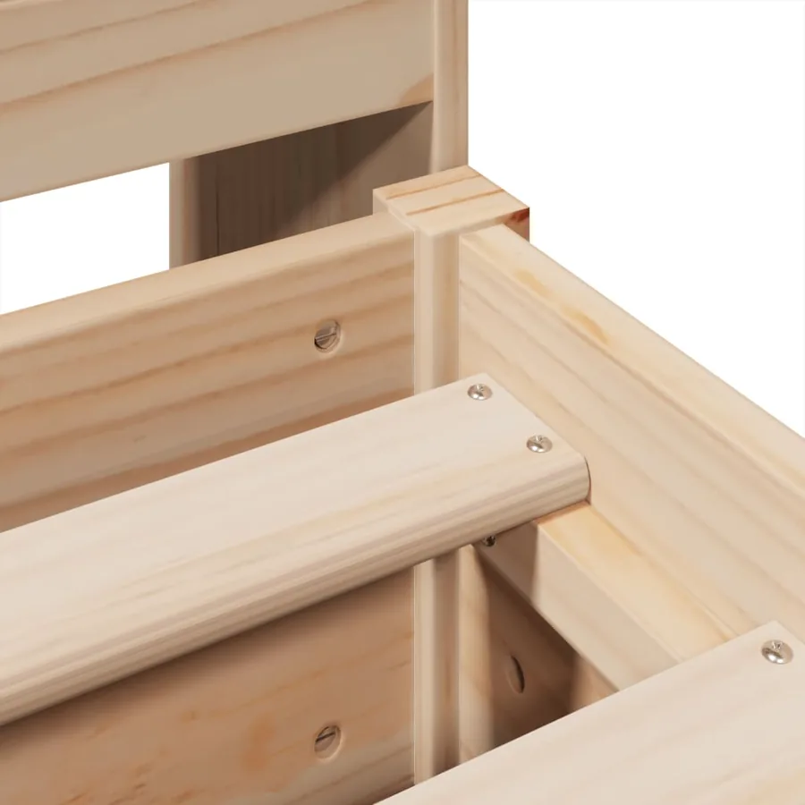 Cadre de lit sans matelas 180x200 cm bois massif de pin - 9