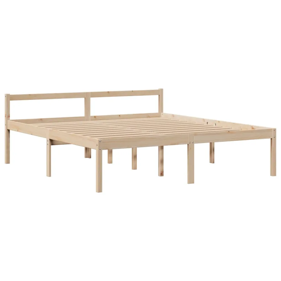 Lit bibliothèque sans matelas 180x200 cm bois massif de pin - 8