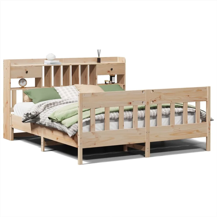 Cadre de lit sans matelas 180x200 cm bois massif de pin - 2