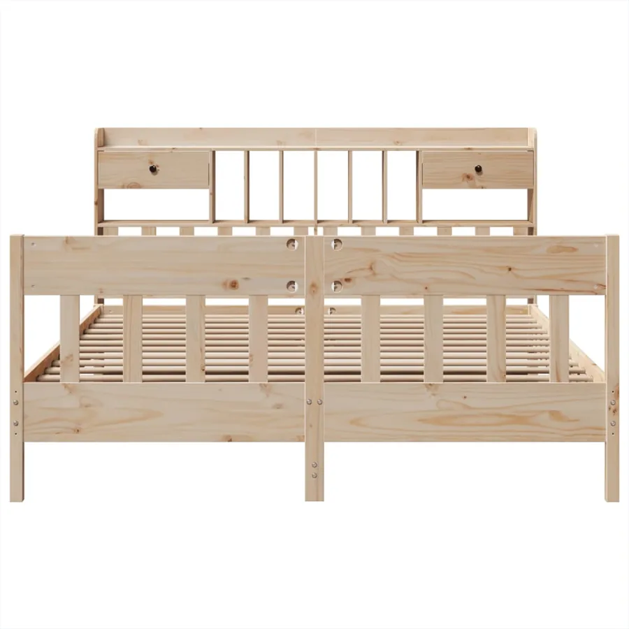 Cadre de lit sans matelas 180x200 cm bois massif de pin - 4