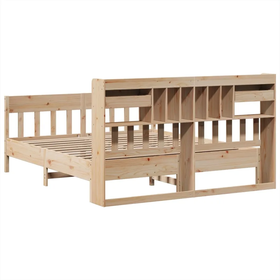 Cadre de lit sans matelas 180x200 cm bois massif de pin - 8