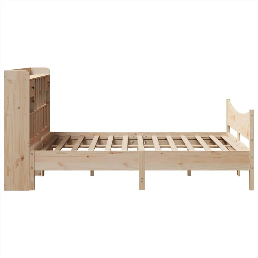 Cadre de lit sans matelas 140x200 cm bois massif de pin - 7