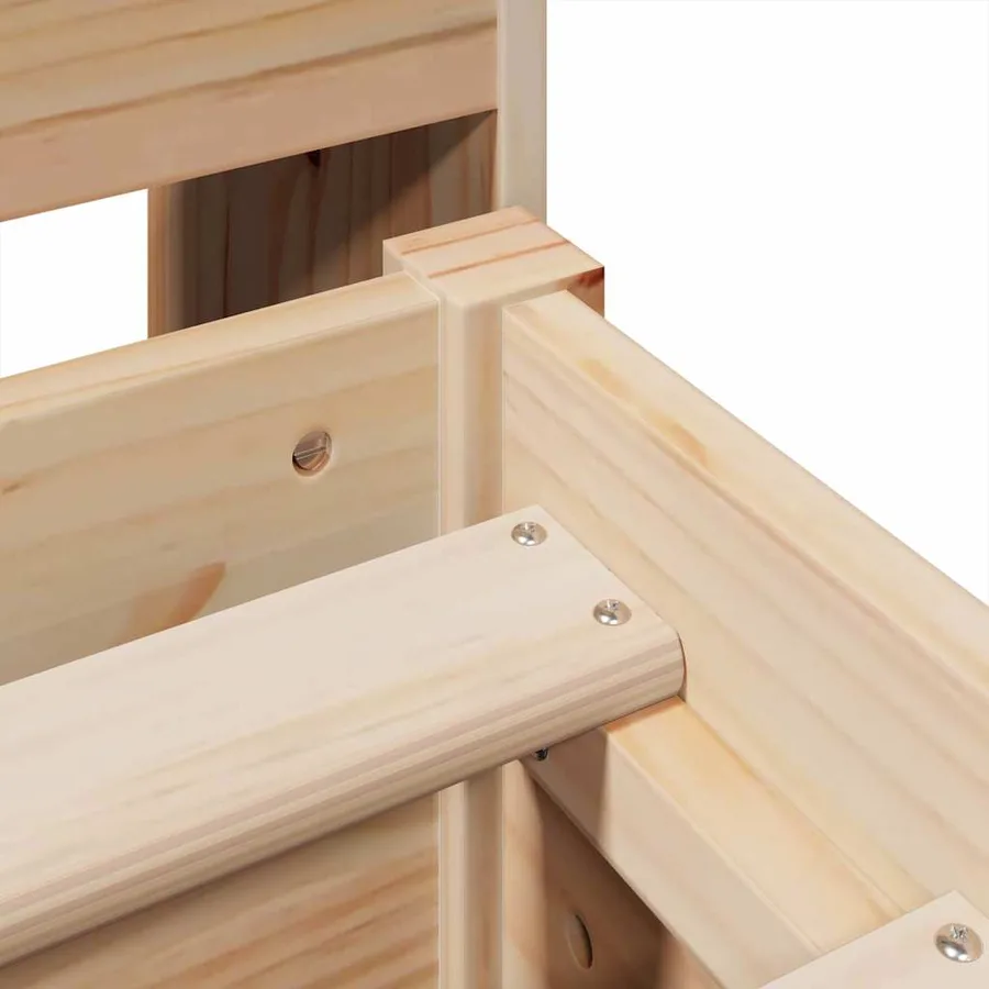 Cadre de lit sans matelas 140x200 cm bois massif de pin - 9