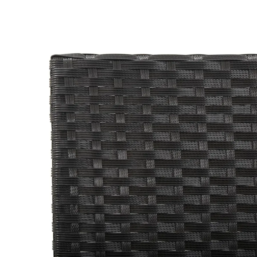 Garden bench with cushions 176 cm Black Poly rattan - 8