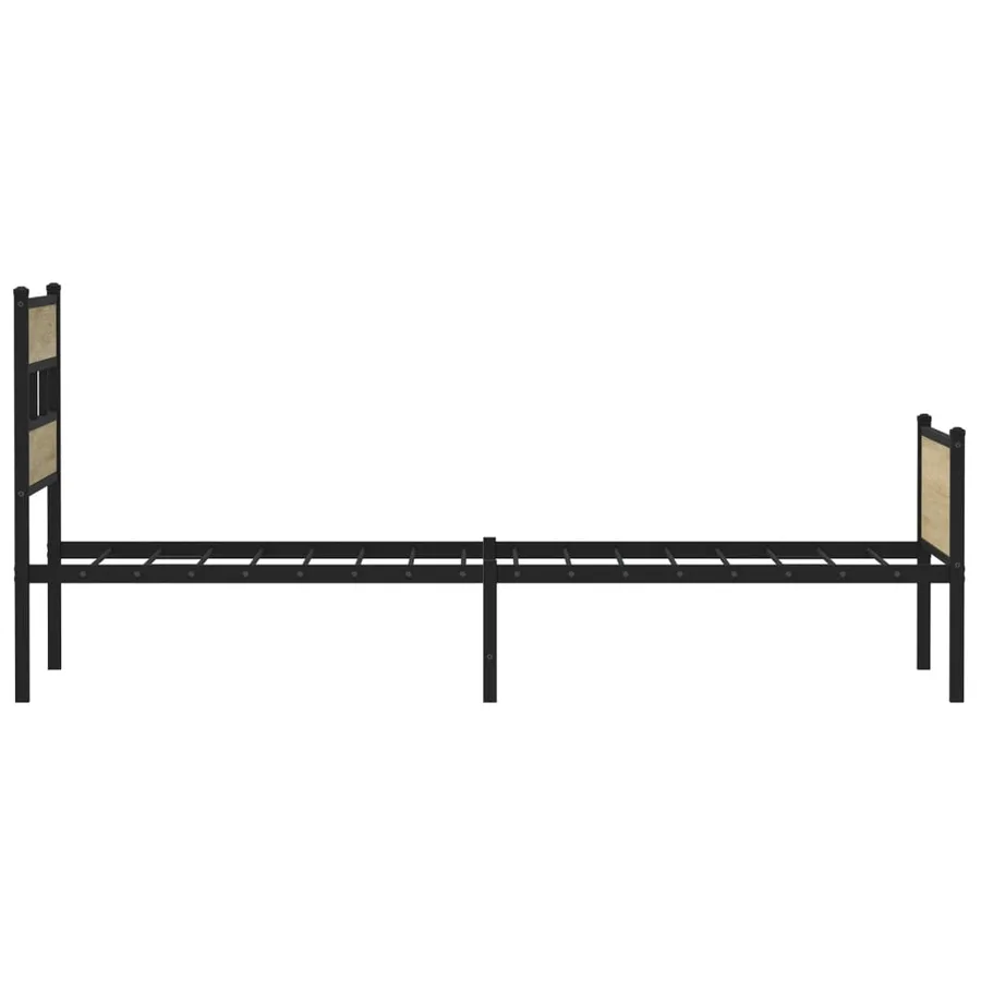 Cadre de lit sans matelas chêne sonoma 75x190 cm - 5