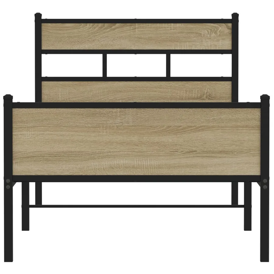 Cadre de lit sans matelas chêne sonoma 90x190 cm - 4