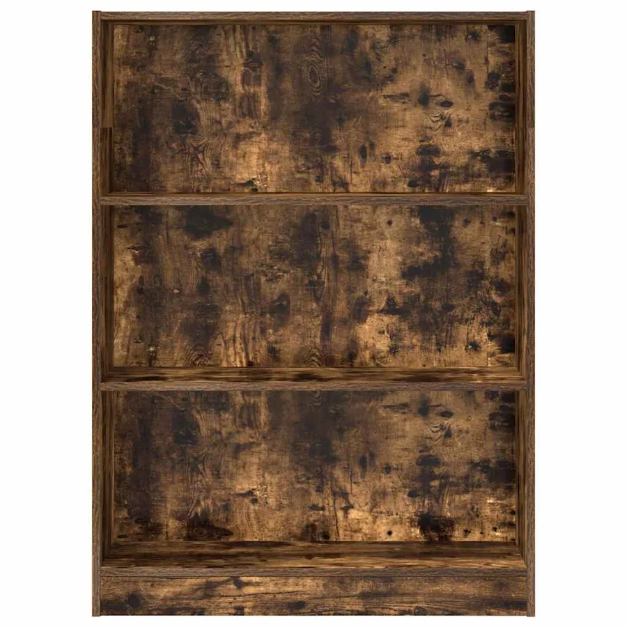 Bibliothèque chêne fumé 80x24x109 cm bois d'ingénierie - 4