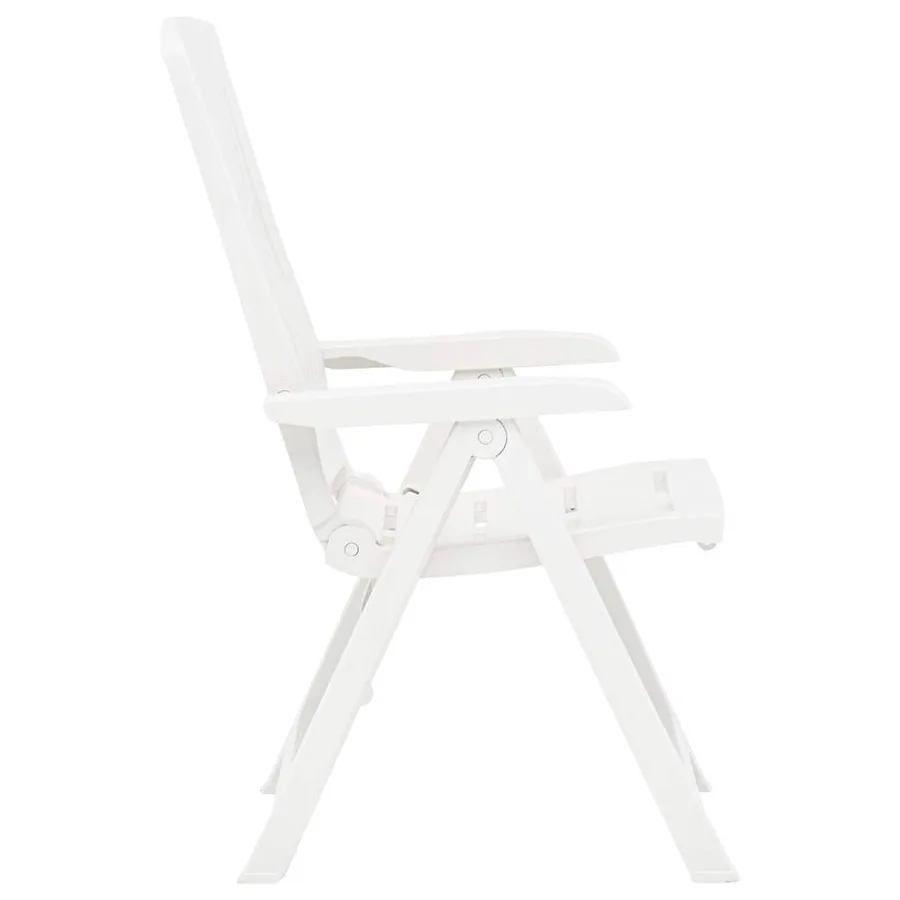 Chaises inclinables de jardin lot de 2 Plastique Blanc - 4
