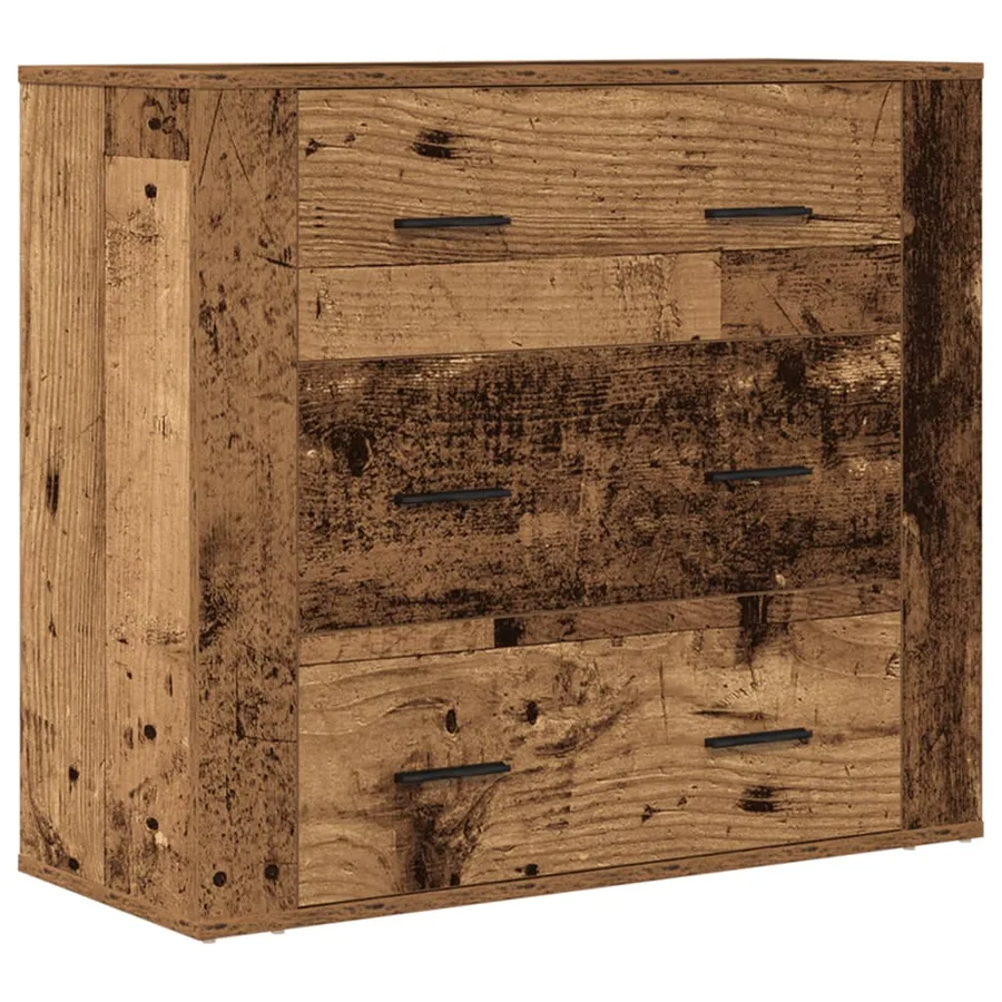 Buffet vieux bois 80x33x70 cm bois d'ingénierie - 2