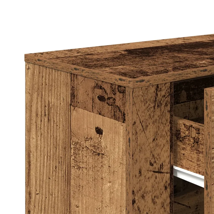 Buffet vieux bois 80x33x70 cm bois d'ingénierie - 8