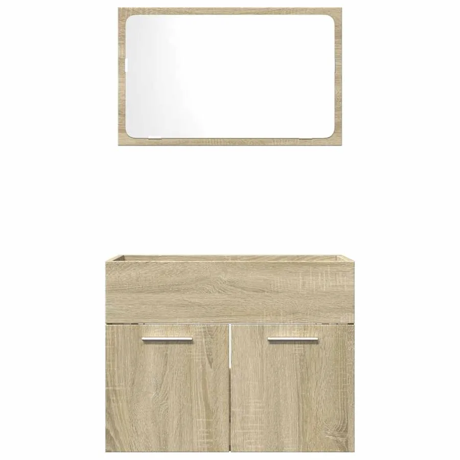 Ensemble de meubles de salle de bain 2 pcs chêne sonoma - 4