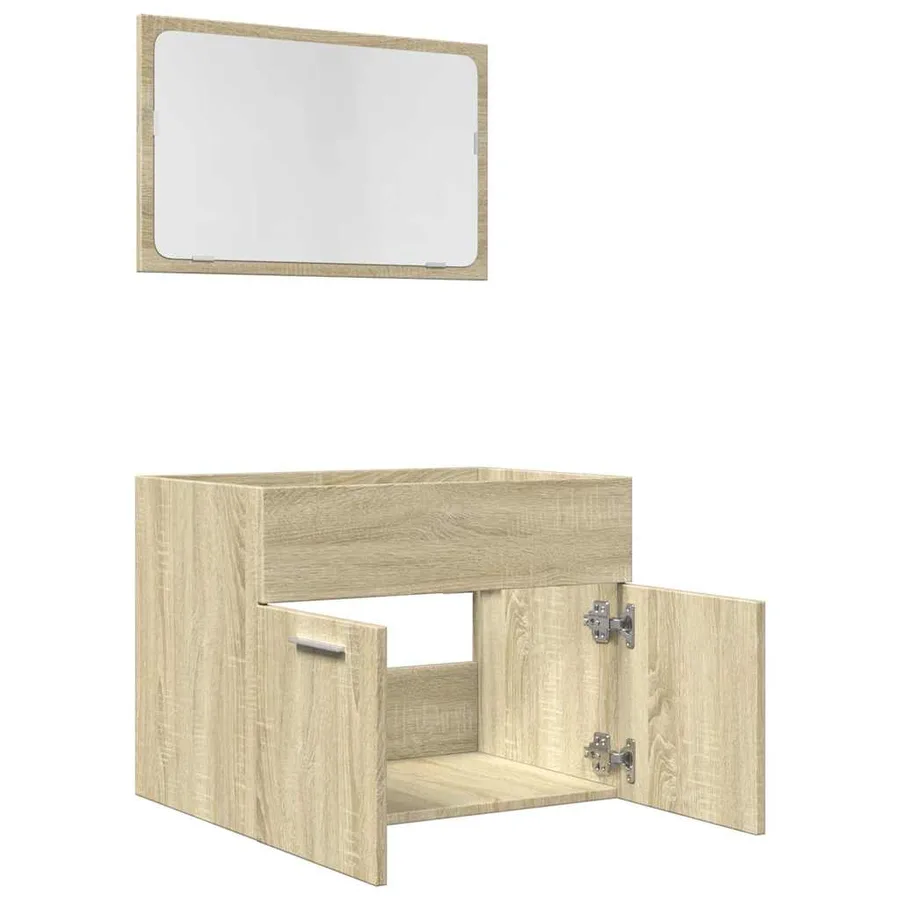 Ensemble de meubles de salle de bain 2 pcs chêne sonoma - 5