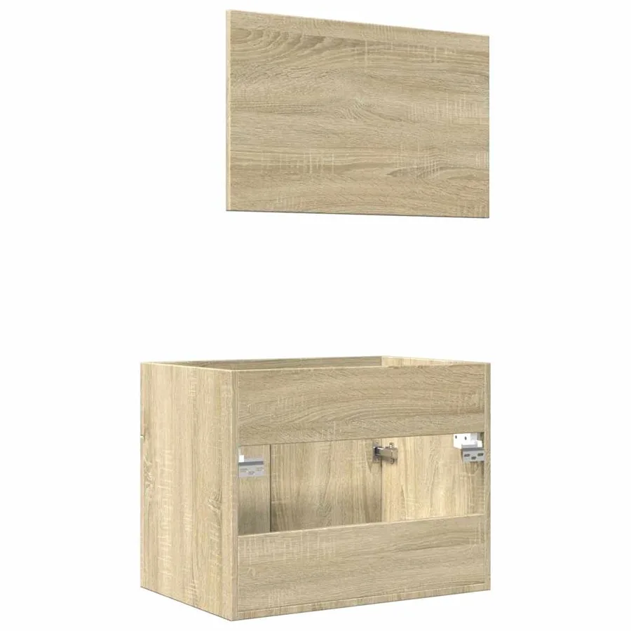 Ensemble de meubles de salle de bain 2 pcs chêne sonoma - 7