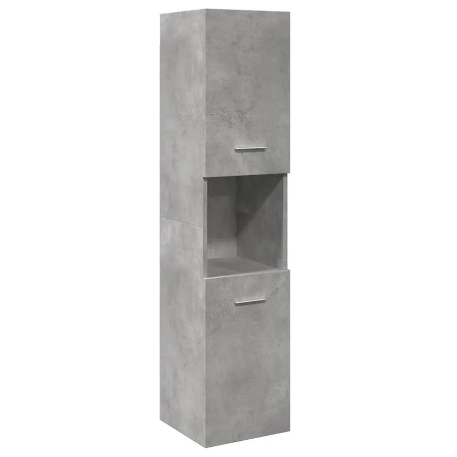 Ensemble de meubles de salle de bain 3 pcs gris béton - 6