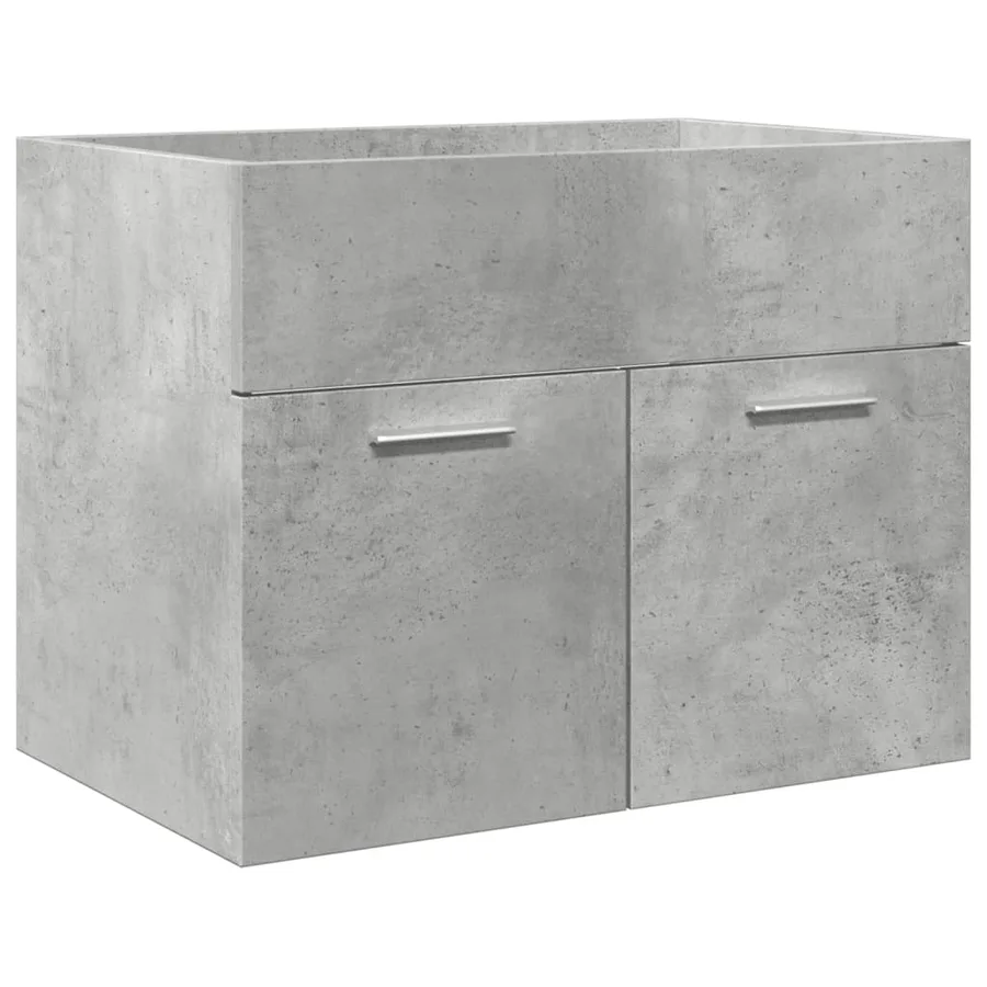 Ensemble de meubles de salle de bain 3 pcs gris béton - 8