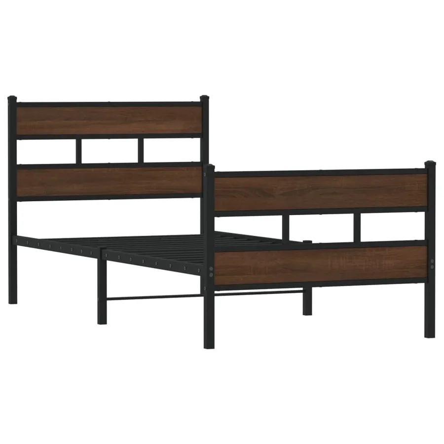 Cadre de lit sans matelas avec tête de lit pied de lit 75x190cm - 3