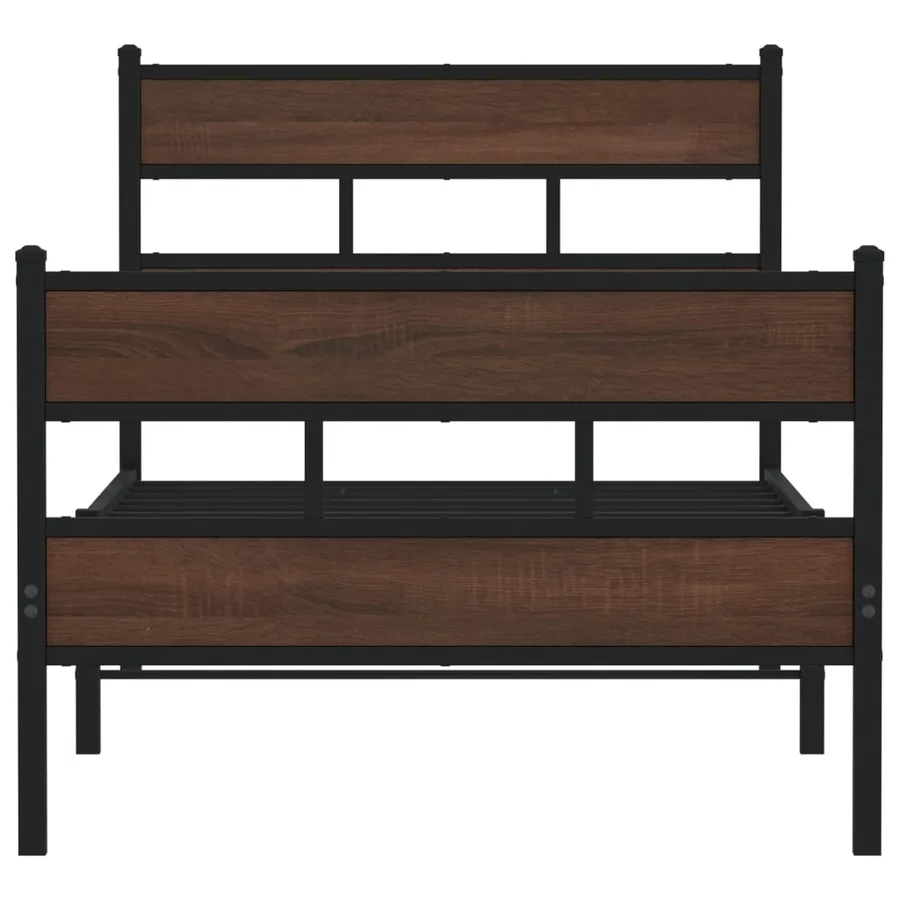 Cadre de lit sans matelas avec tête de lit pied de lit 75x190cm - 4