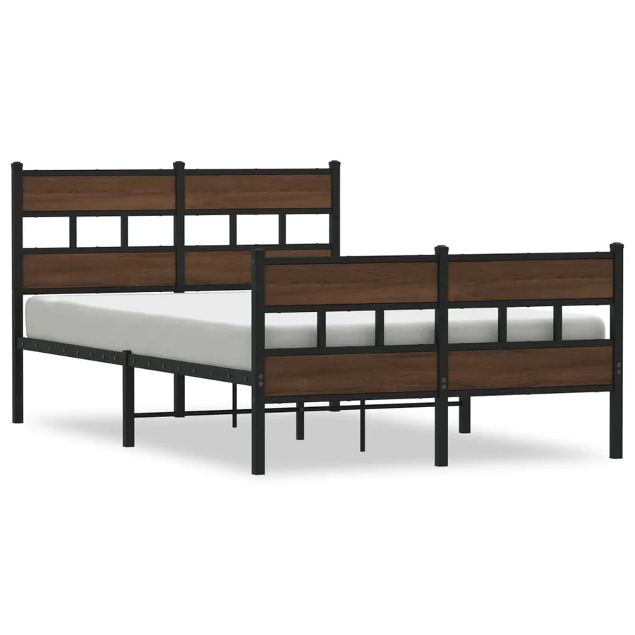 Cadre de lit sans matelas avec tête de lit et pied de lit - 2