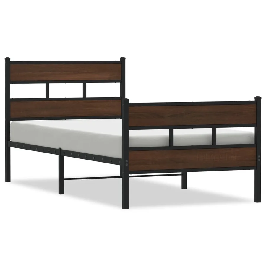 Cadre de lit sans matelas avec tête de lit et pied de lit - 2