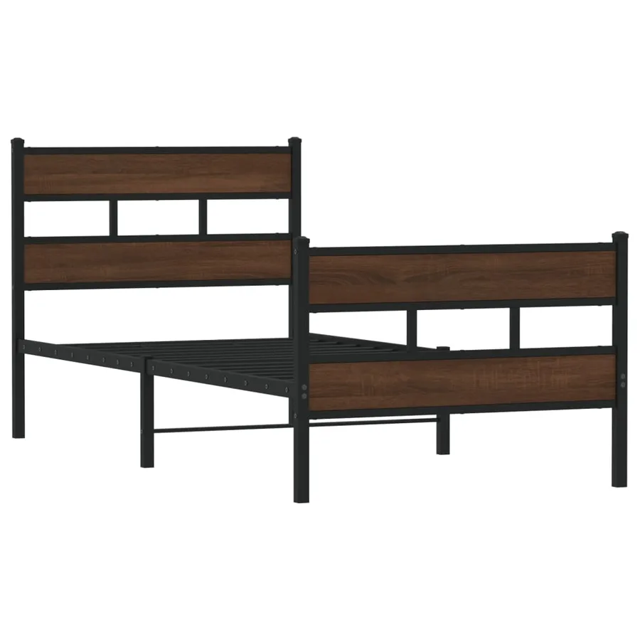 Cadre de lit sans matelas avec tête de lit et pied de lit - 3