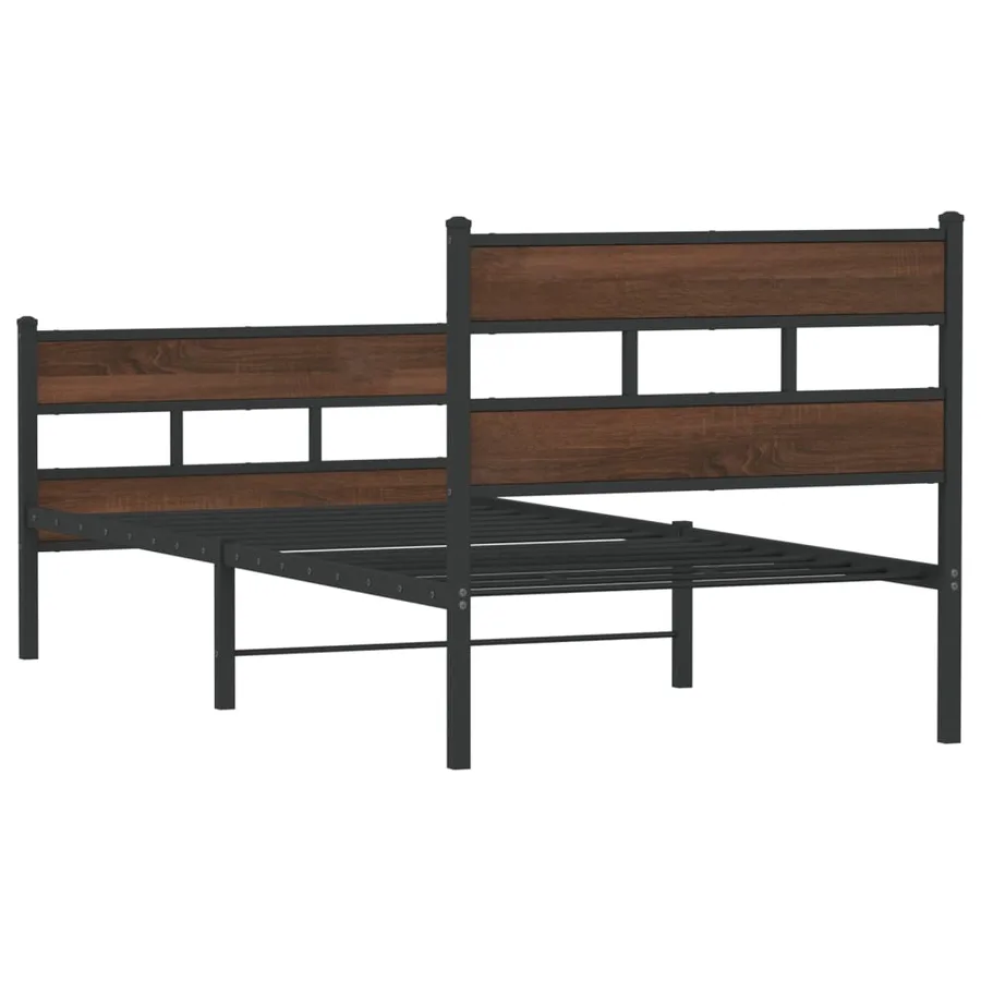 Cadre de lit sans matelas avec tête de lit et pied de lit - 6